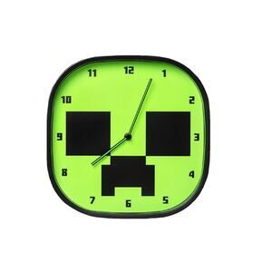 NIB! OFFICIAL Minecraft Creeper Glow In the Dark Wall Clock Paladone